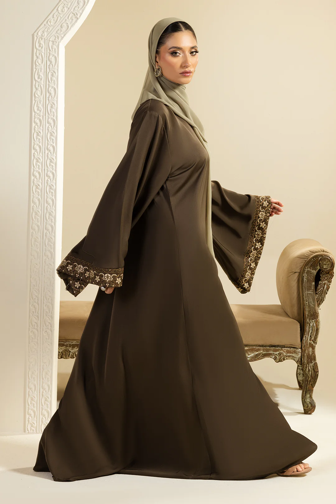 Double Upper Abaya - 5016 - Image 10