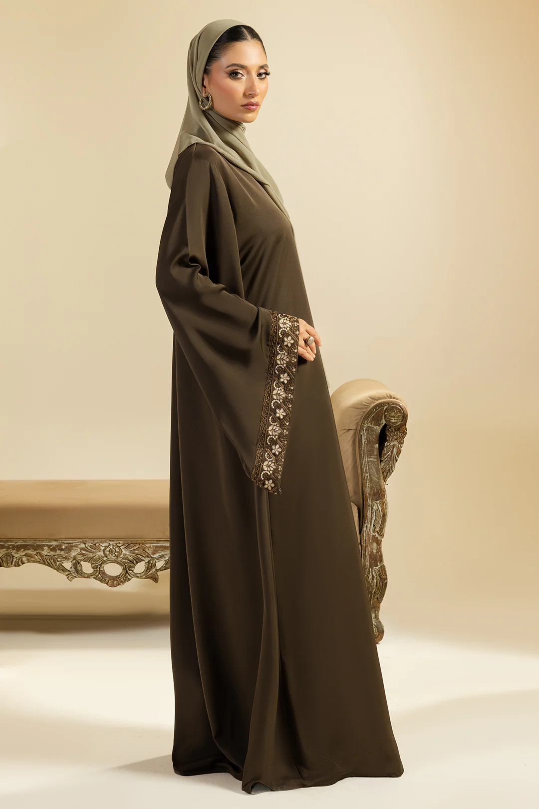Double Upper Abaya - 5016 - Image 3