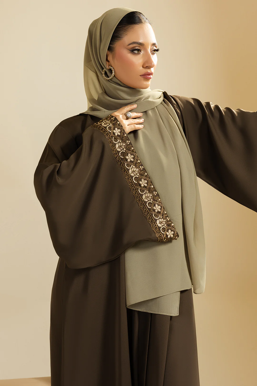 Double Upper Abaya - 5016 - Image 4