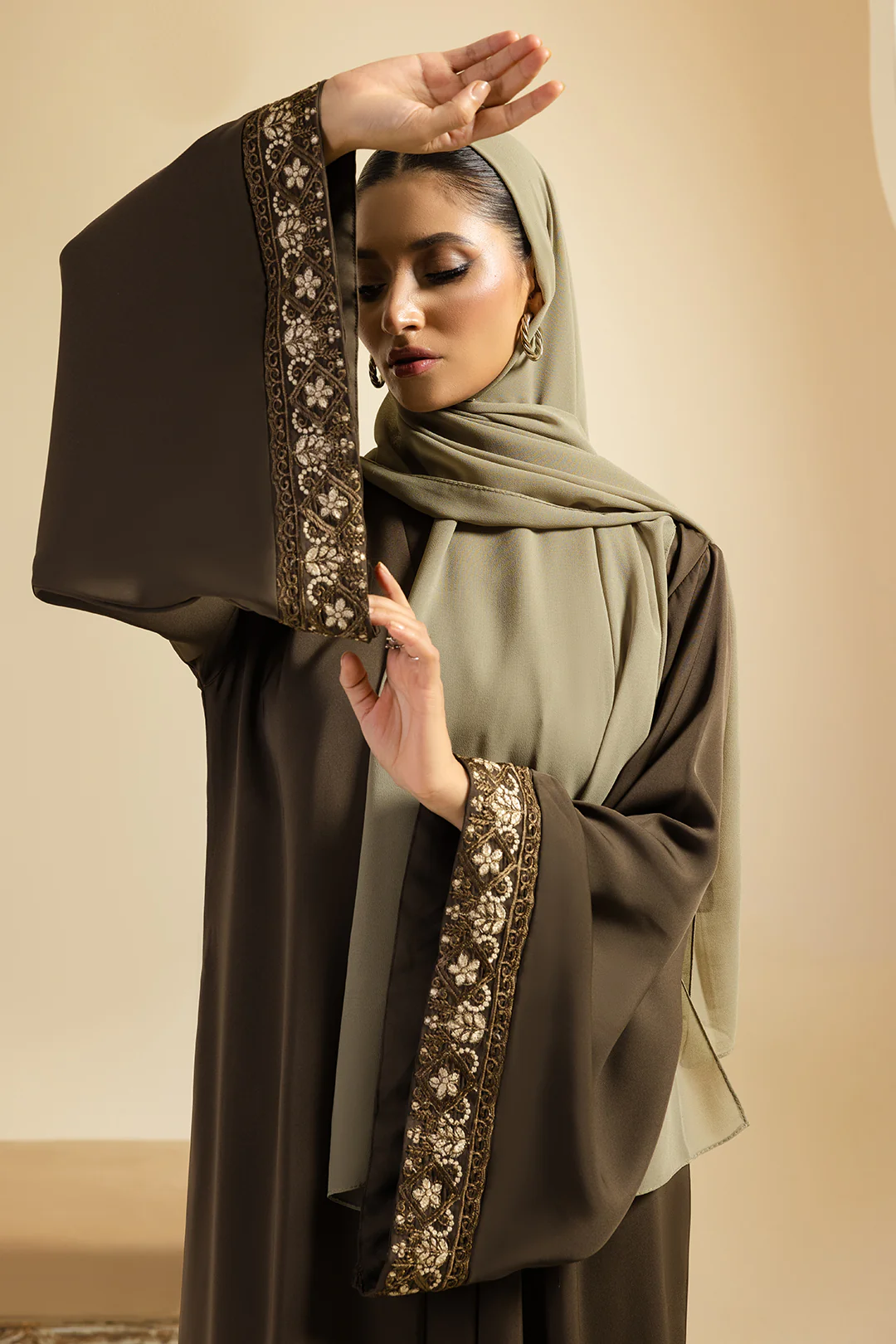 Double Upper Abaya - 5016 - Image 5