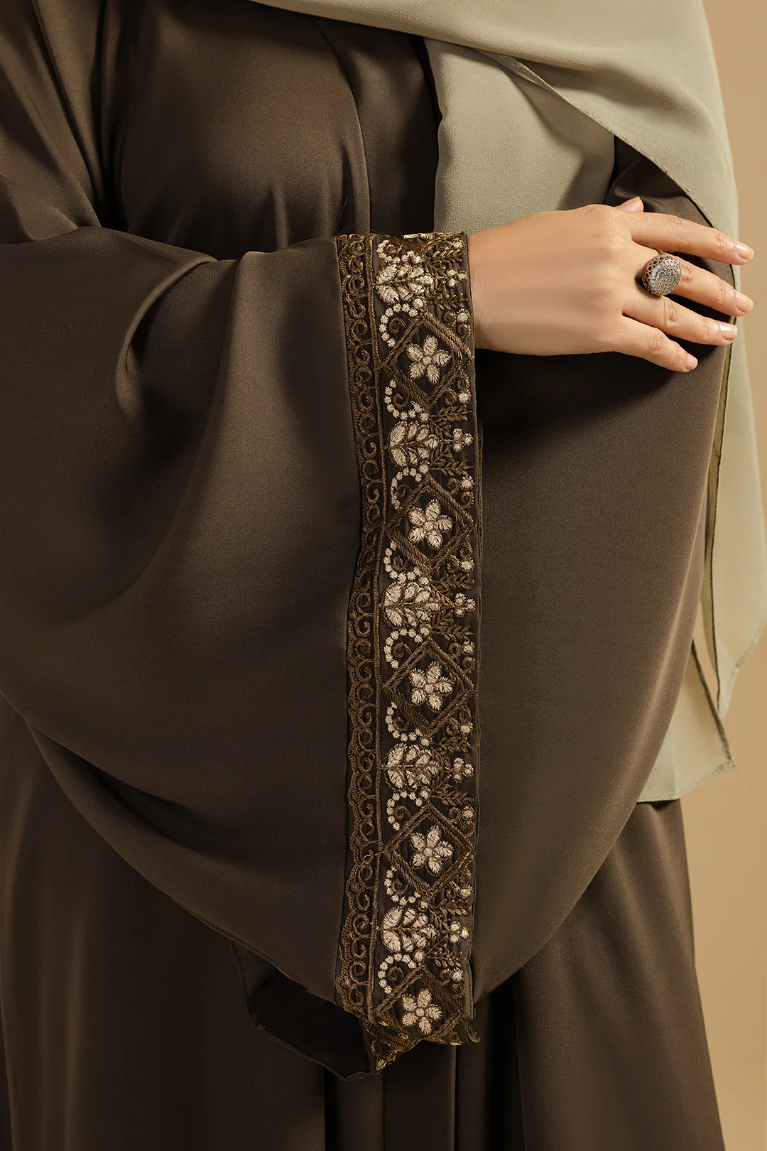 Double Upper Abaya - 5016 - Image 7