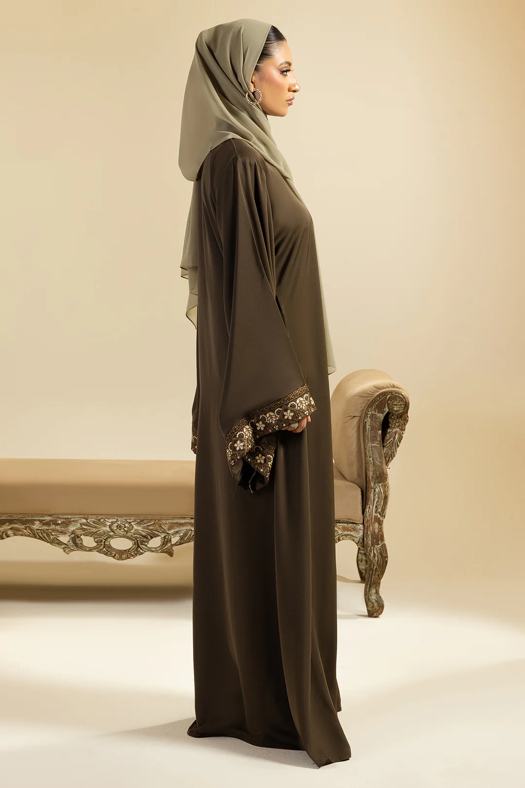 Double Upper Abaya - 5016 - Image 9