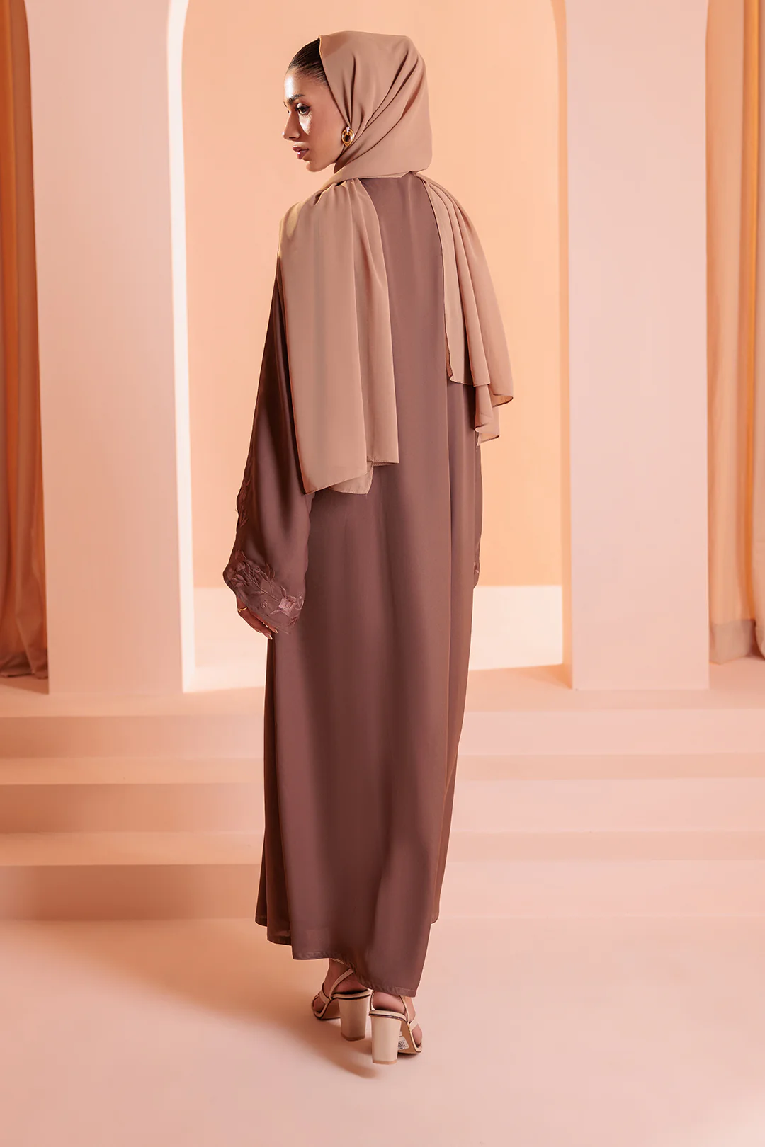 Embroidered Button Through Abaya - 5008 - Image 15