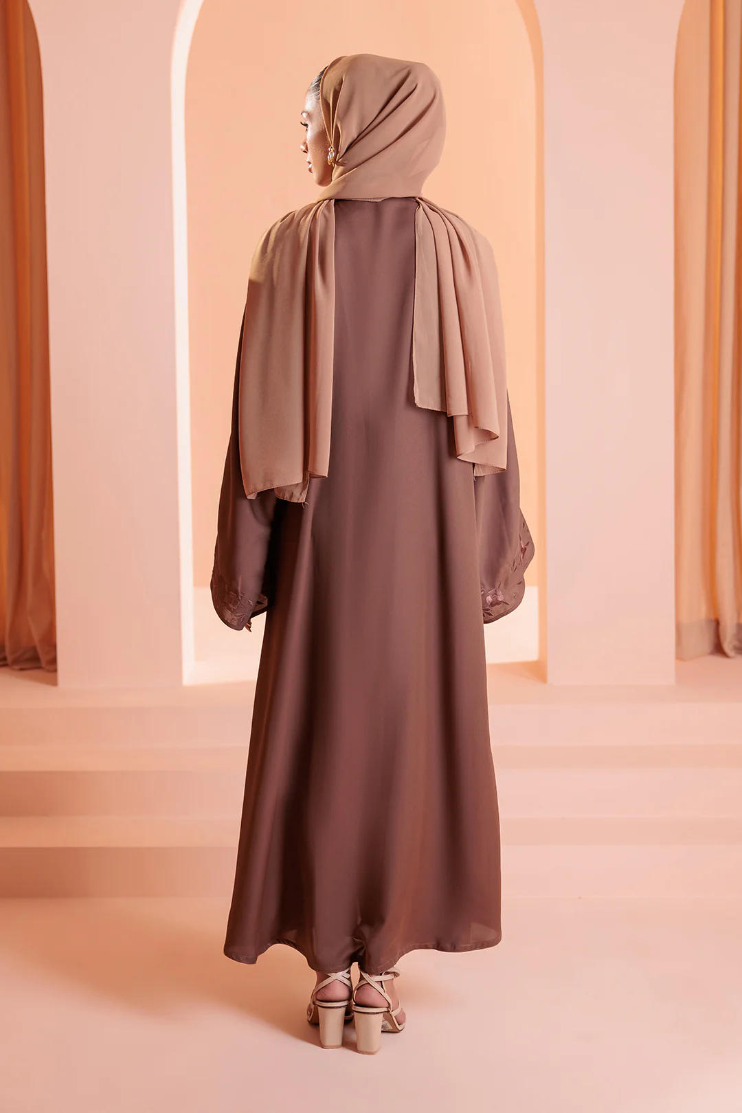 Embroidered Button Through Abaya - 5008 - Image 16