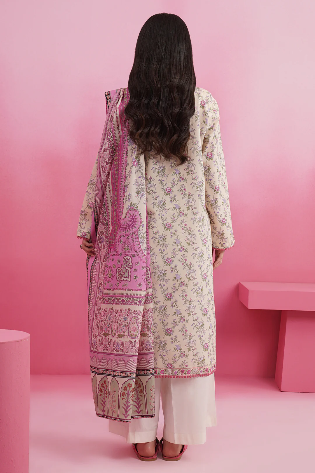 Embroidered Kurta Dupatta - 1904 - Image 5