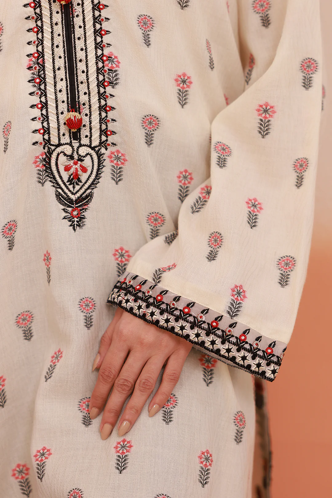 Embroidered Kurta Dupatta - 3348 - Image 6