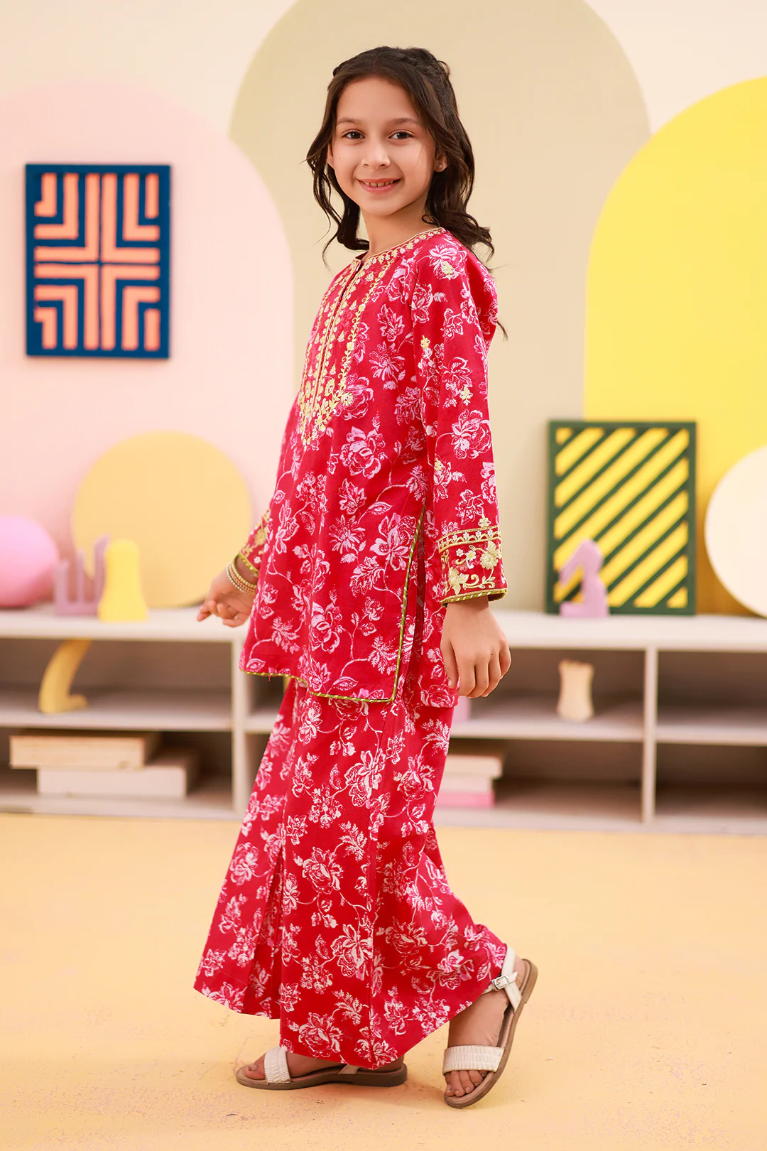 Embroidered Kurta Trouser - 2468 - Image 4