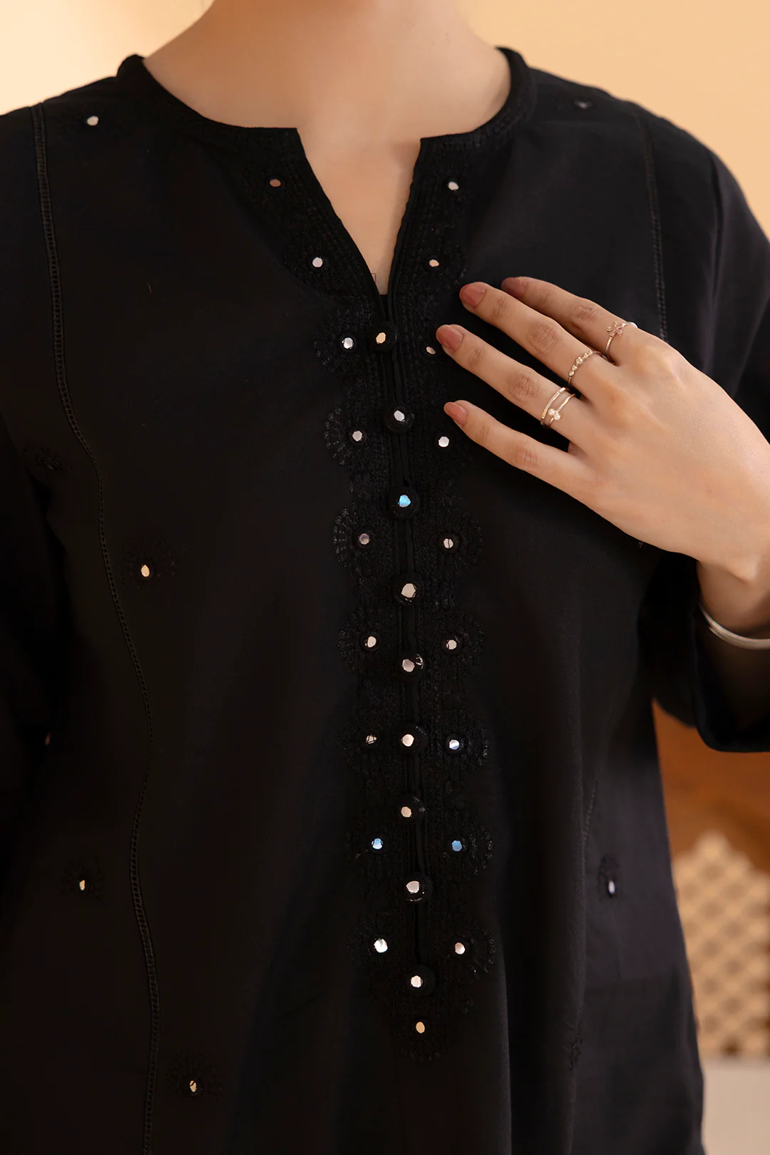 Embroidered Kurta - 2057 - Image 8