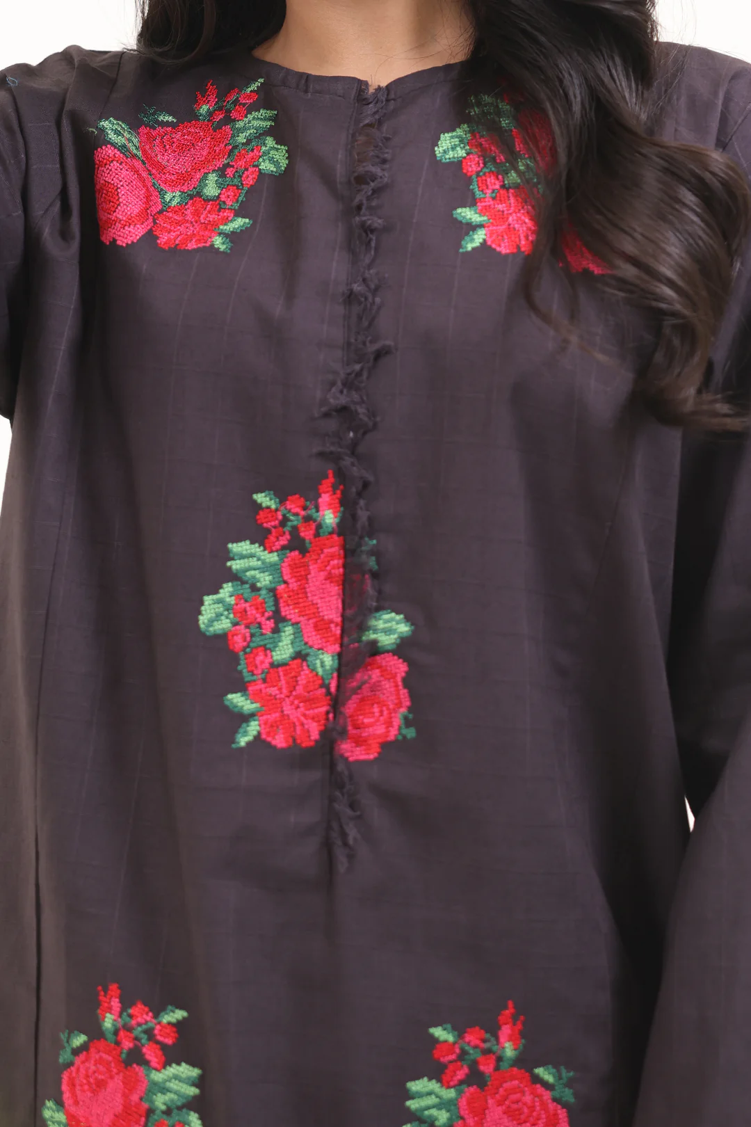 Embroidered Kurta - 1387 - Image 4