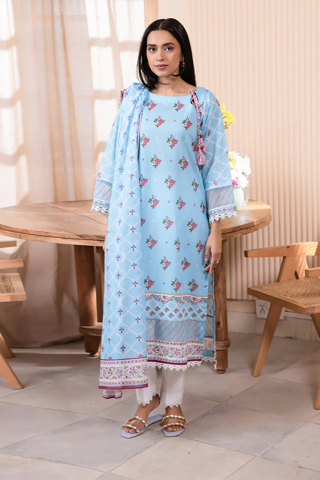 Embroidered Shirt Dupatta - 1024 - Image 2