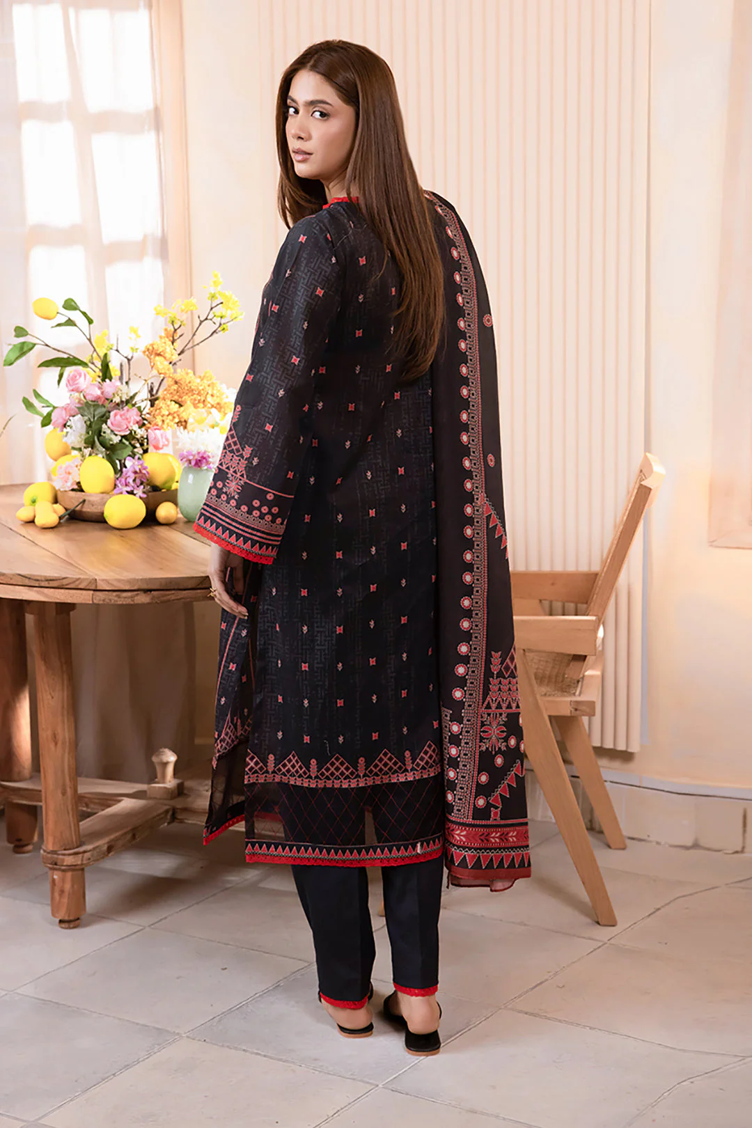 Embroidered Shirt Dupatta - 1034 - Image 5