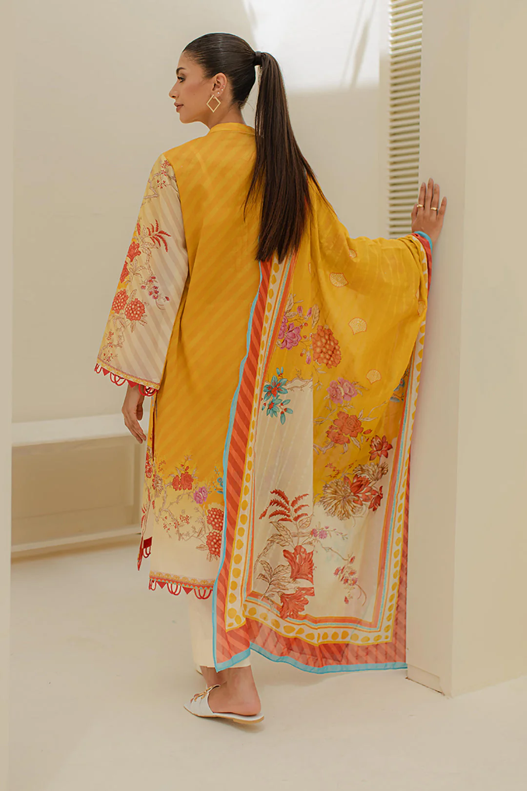 Embroidered Shirt Dupatta - 1172 - Image 5
