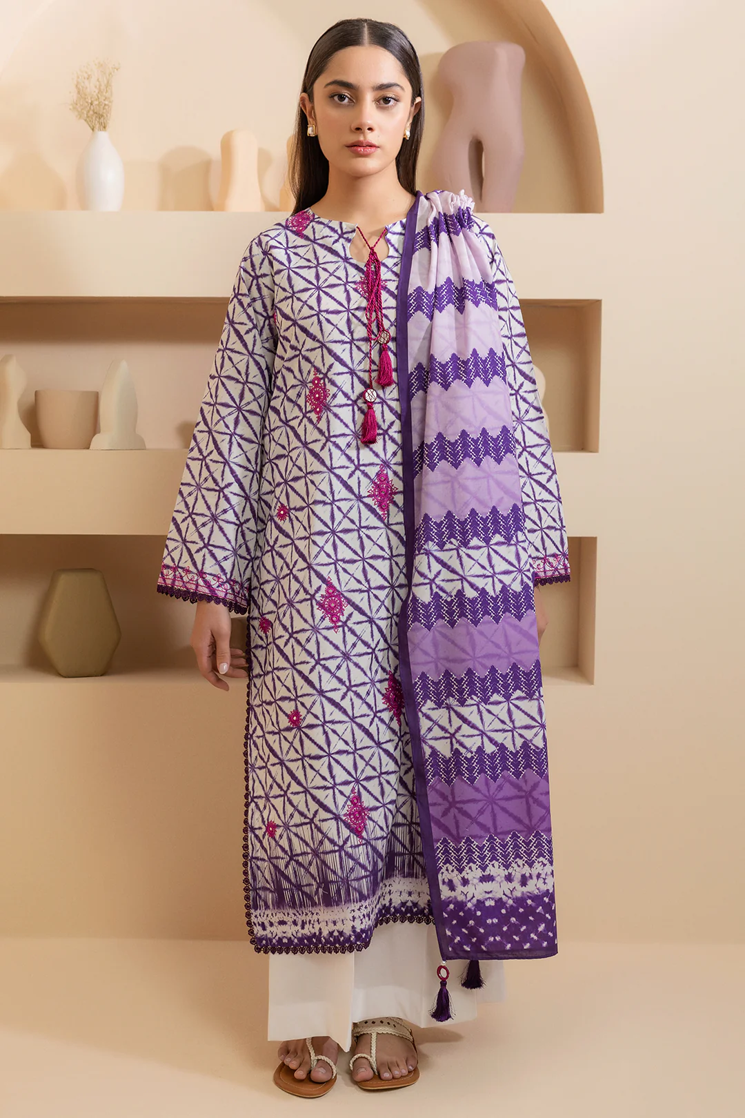 Embroidered Shirt Dupatta - 0241 - Image 2