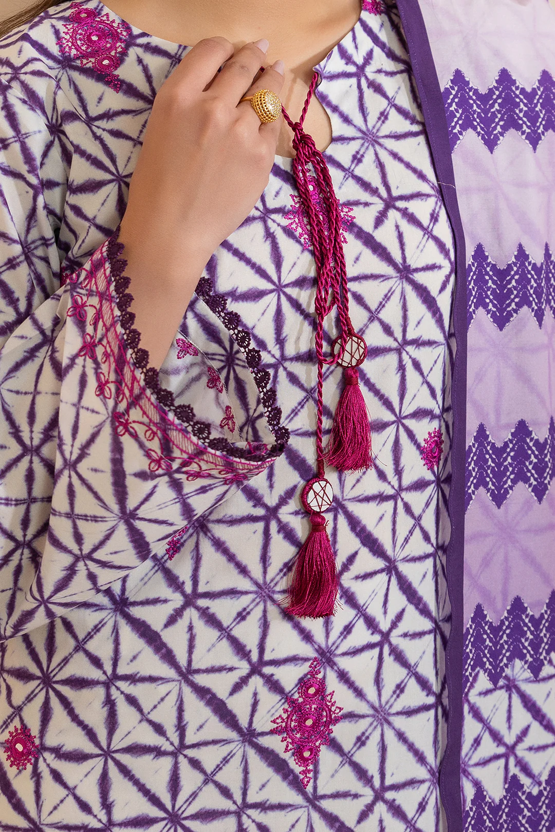 Embroidered Shirt Dupatta - 0241 - Image 3