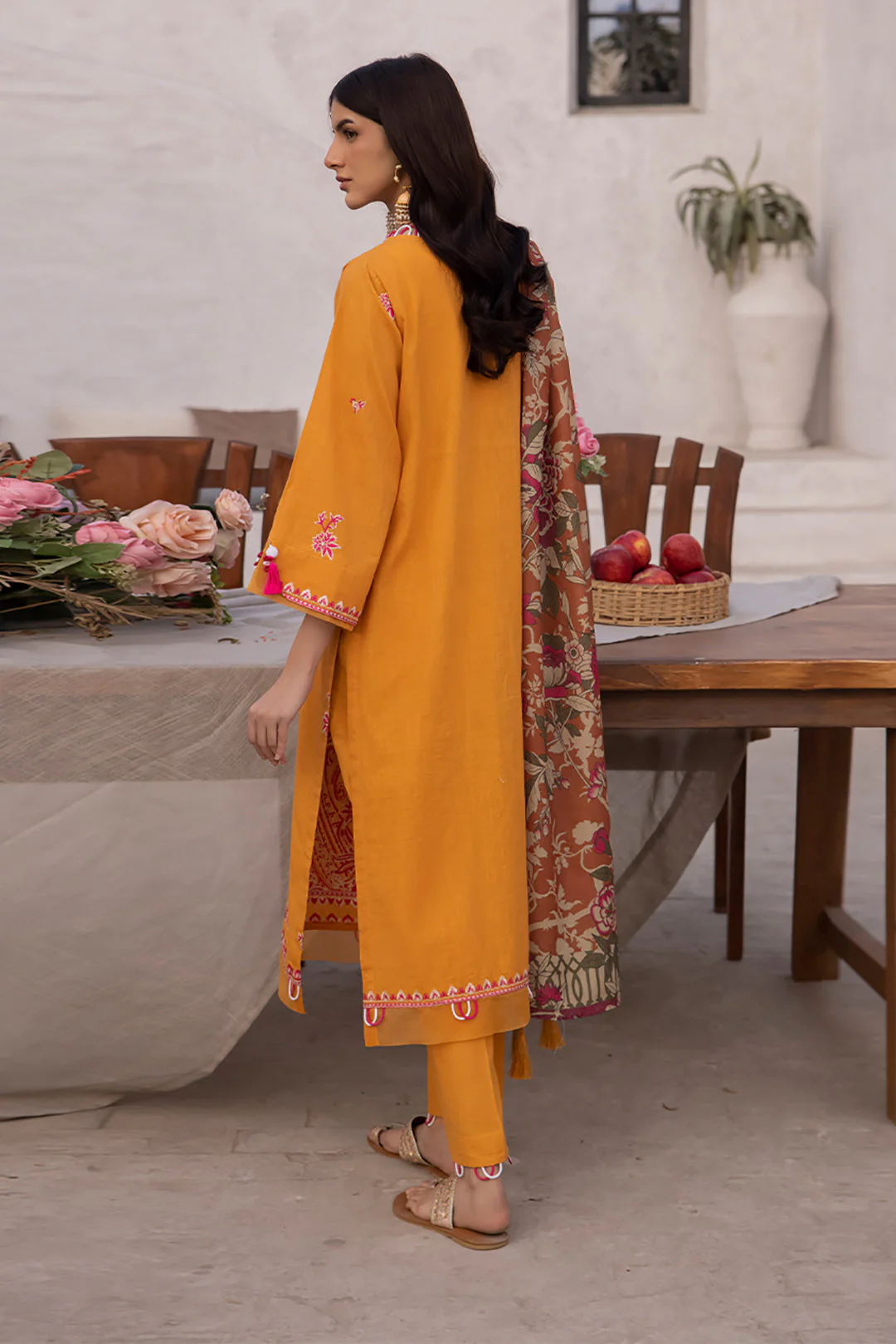 Embroidered Shirt Shalwar Dupatta - 1142 - Image 5