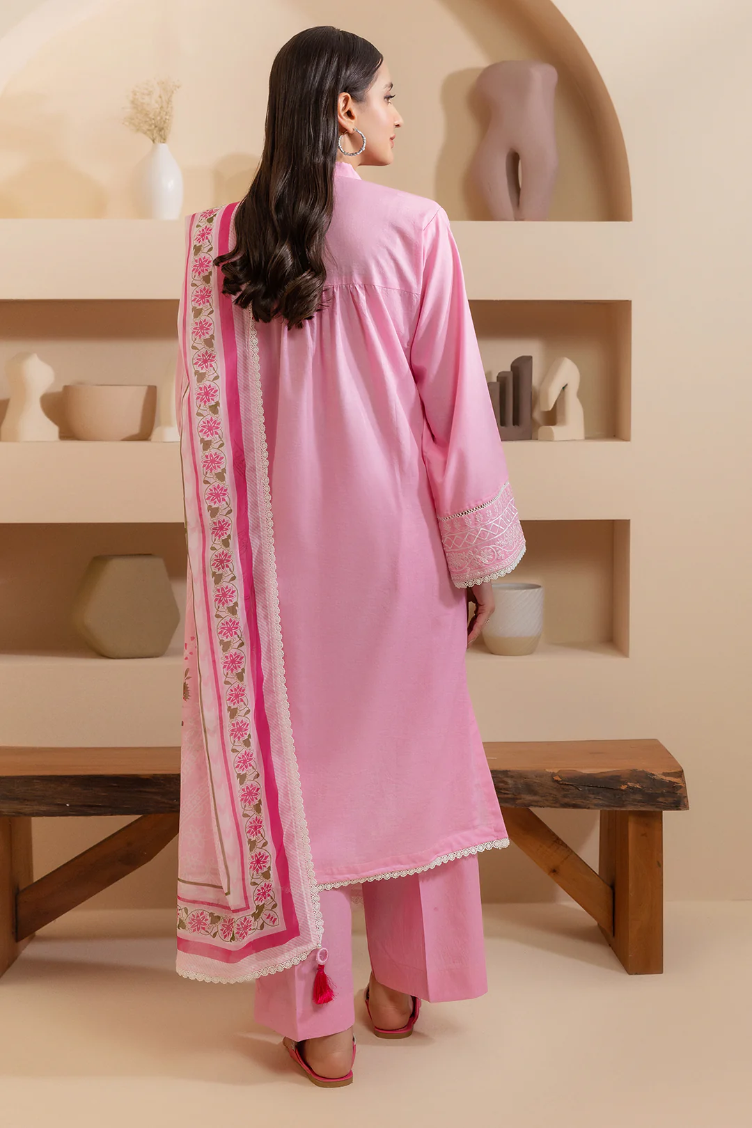 Embroidered Shirt Shalwar Dupatta - 0067 - Image 6