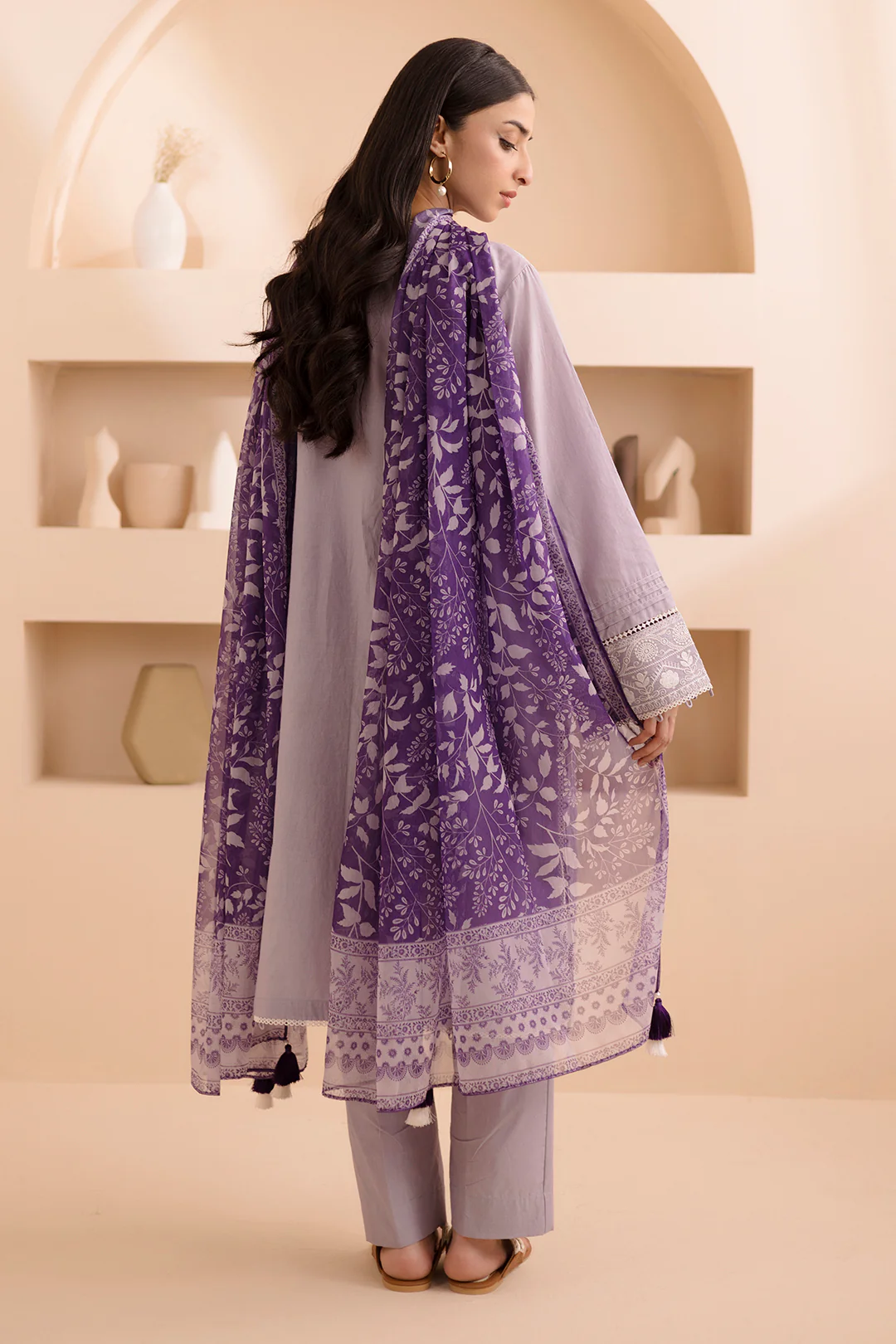 Embroidered Shirt Shalwar Dupatta - 0069 - Image 10