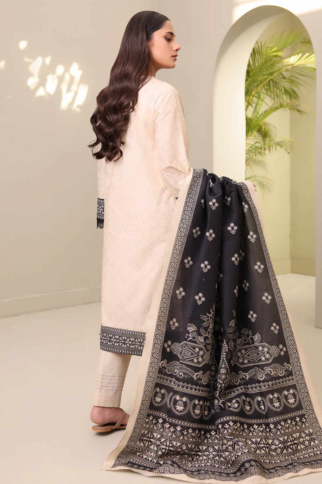 Embroidered Shirt Shalwar Dupatta - 0274 - Image 7