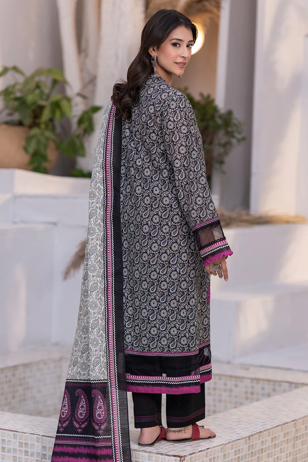 Embroidered Shirt Shalwar Dupatta - 0592 - Image 3
