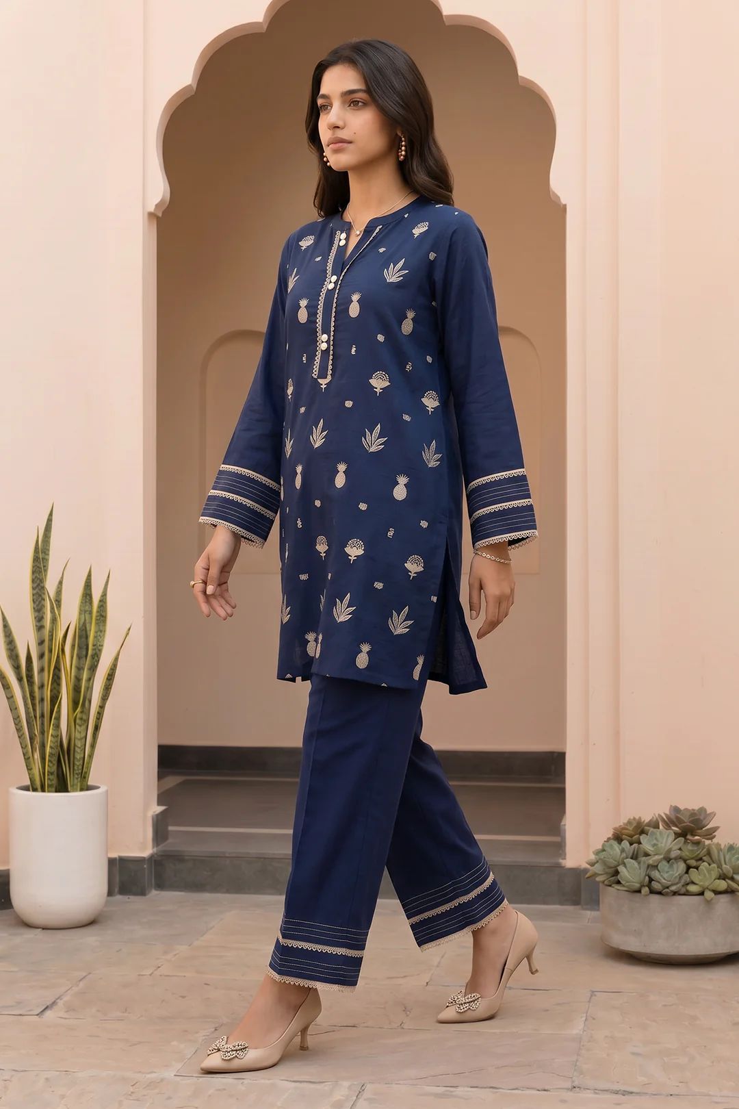 Embroidered Shirt Shalwar - 1217 - Image 3