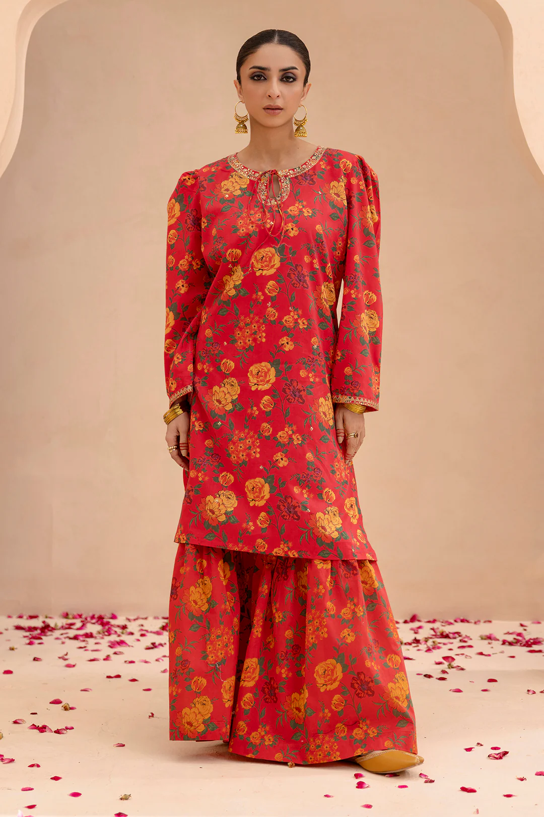 Embroidered Gharara Suit - 1512 - Image 4