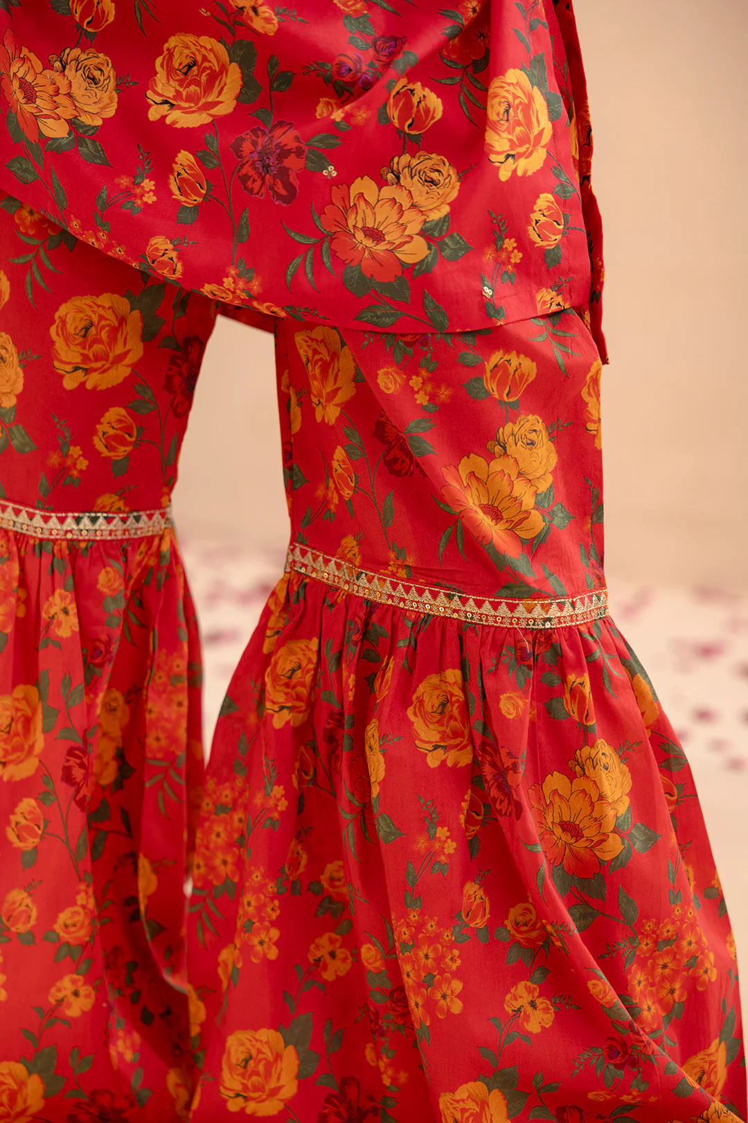 Embroidered Gharara Suit - 1512 - Image 6
