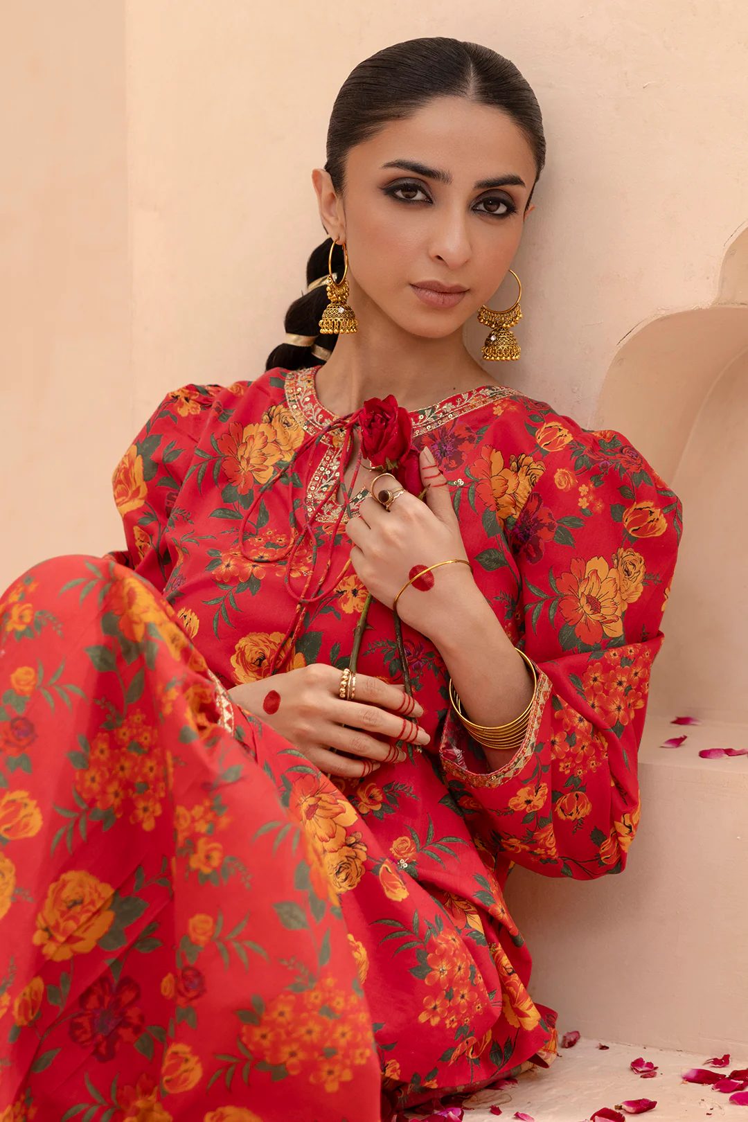 Embroidered Gharara Suit - 1512 - Image 9