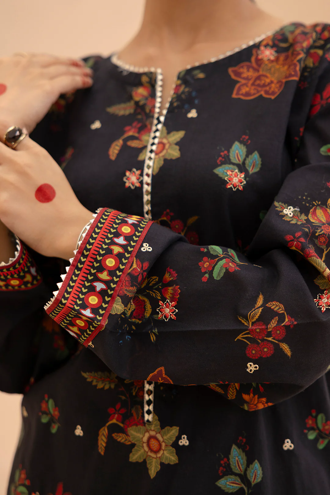Embroidered Gharara Suit - 1514 - Image 7
