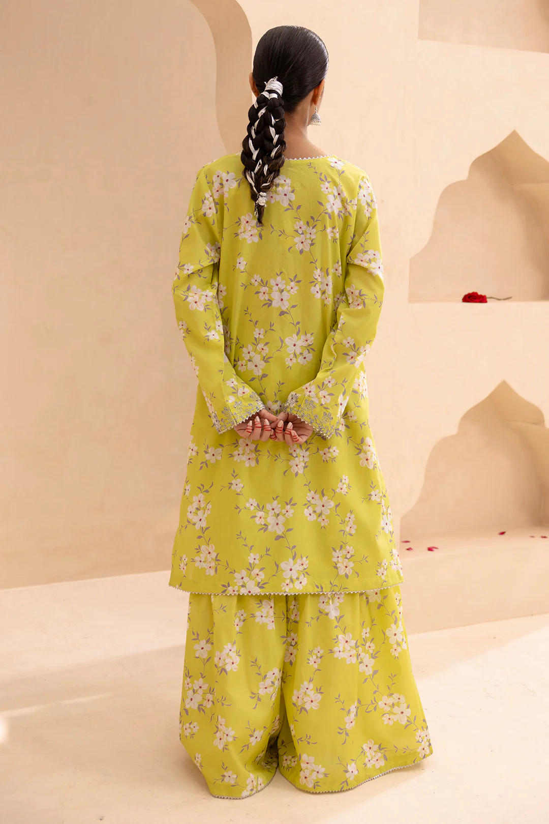 Embroidered Gharara Suit - 1614 - Image 10