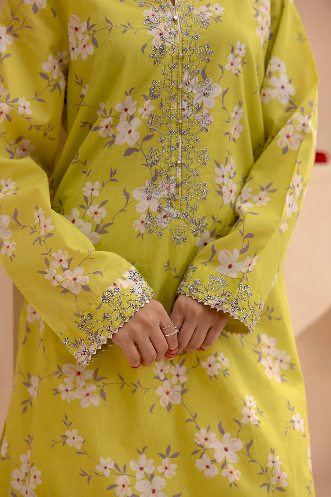 Embroidered Gharara Suit - 1614 - Image 6