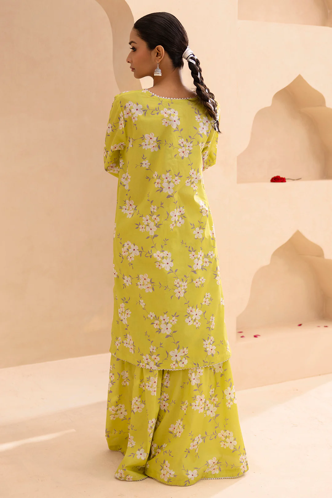 Embroidered Gharara Suit - 1614 - Image 8