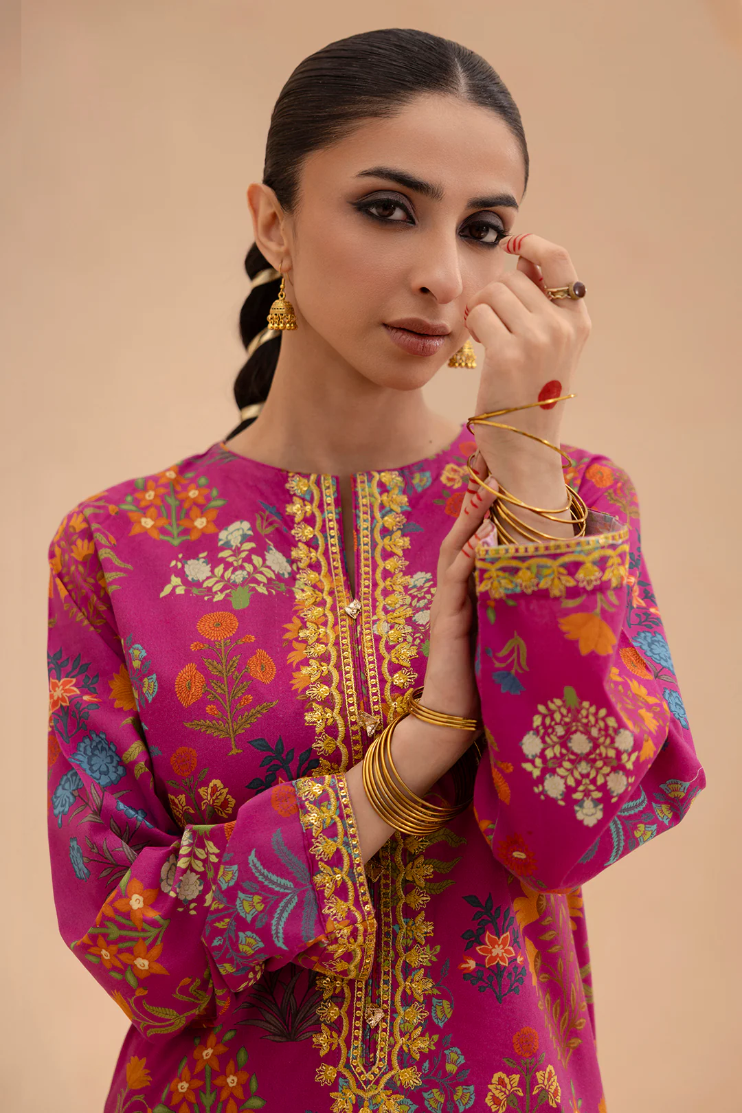 Embroidered Gharara Suit - 1616 - Image 4