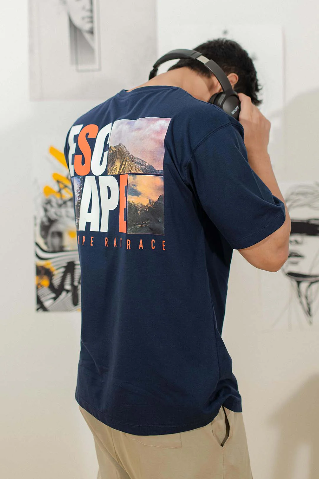 Relax Graphic T-Shirt - X019 - Image 5