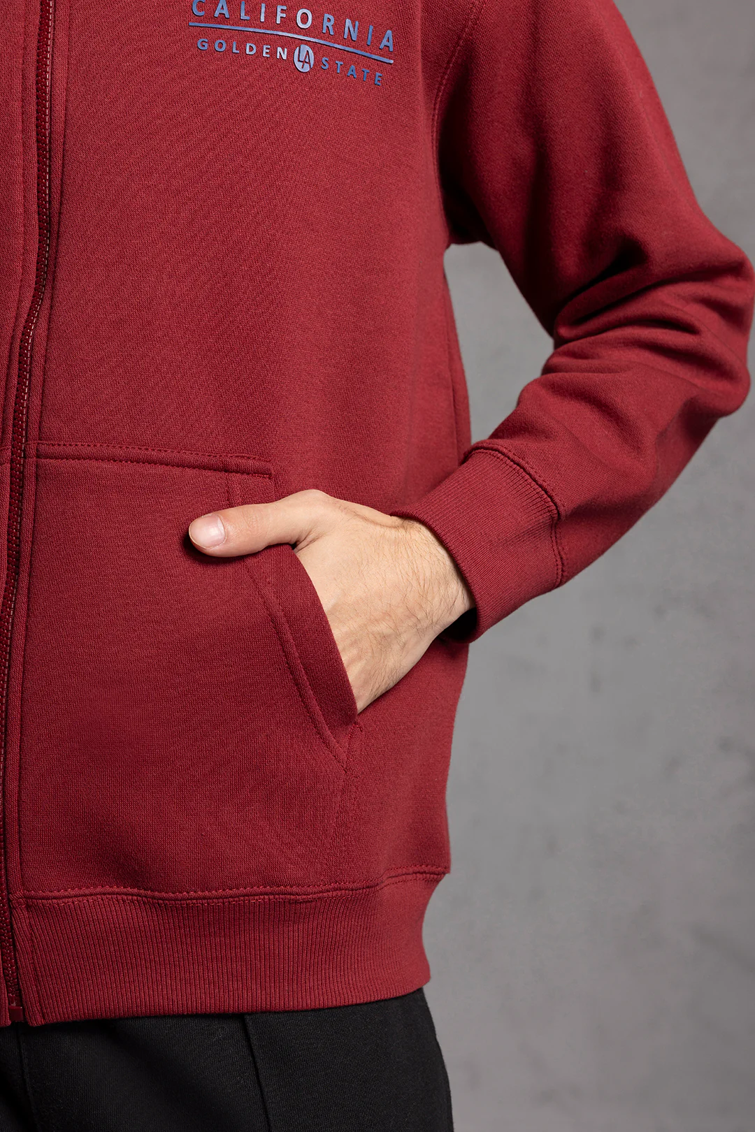 Graphic Zipper Hoodie - 5021 - Image 4