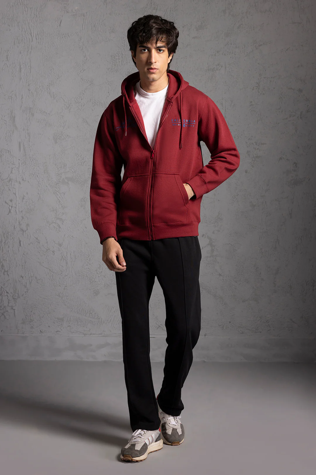Graphic Zipper Hoodie - 5021 - Image 5