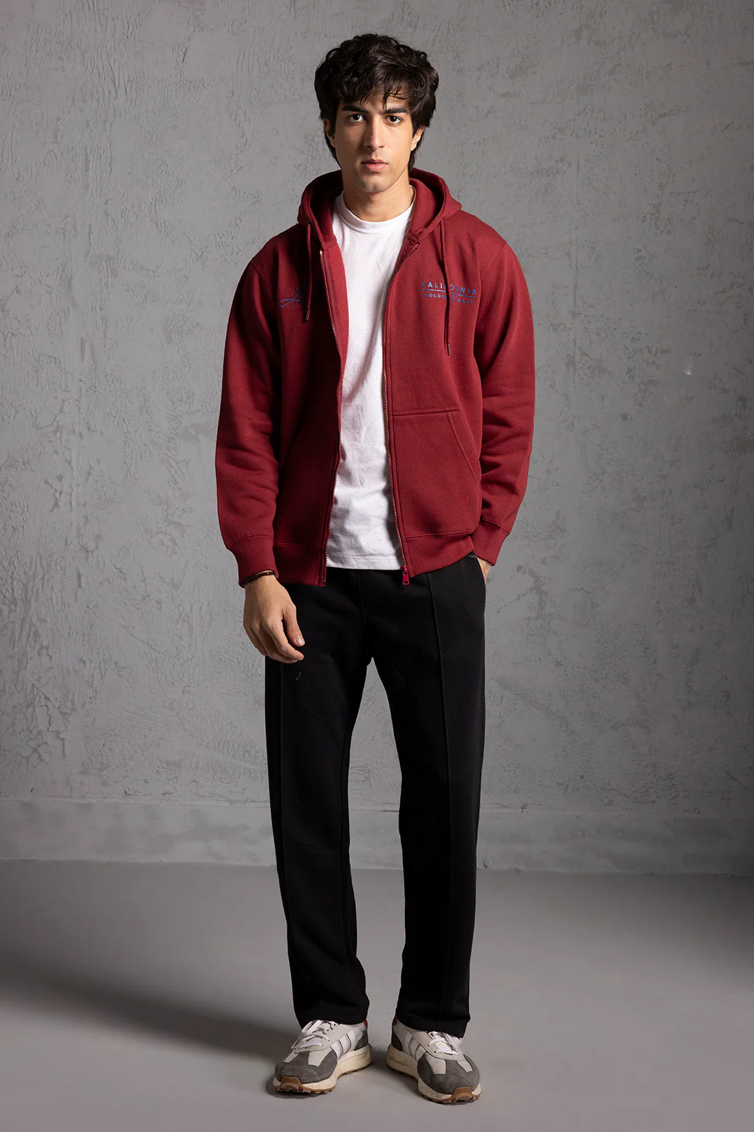 Graphic Zipper Hoodie - 5021 - Image 7