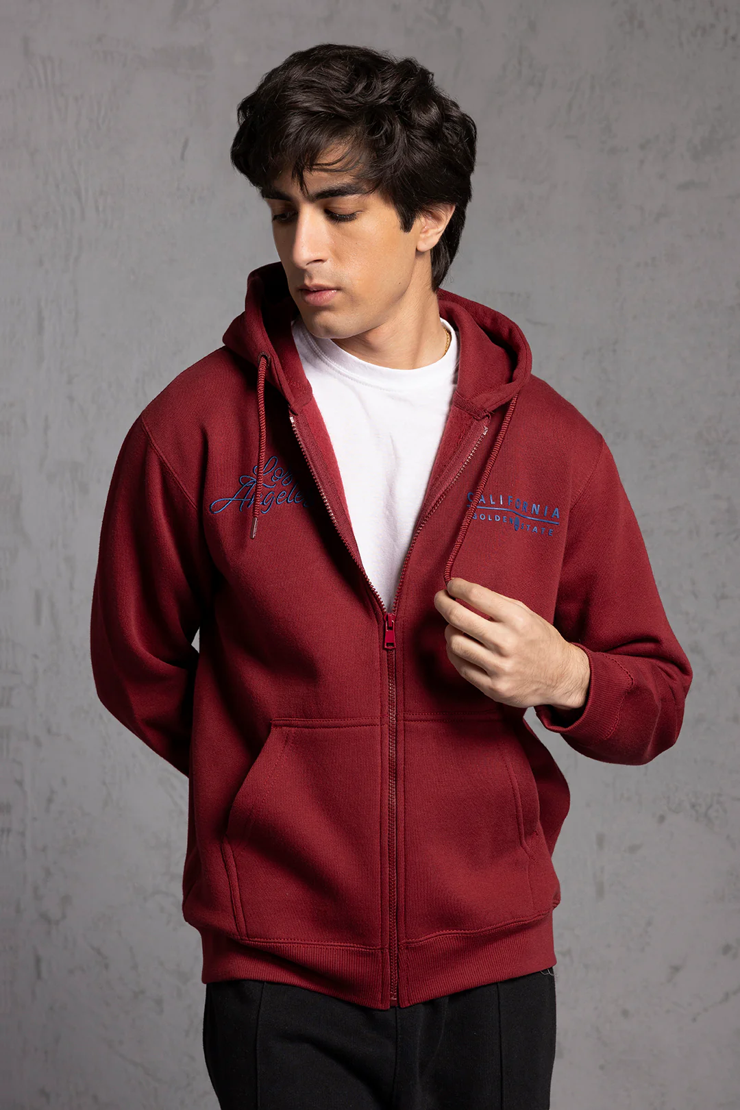 Graphic Zipper Hoodie - 5021 - Image 9