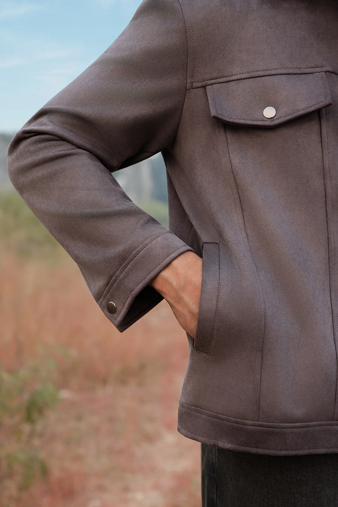 Faux Suede Jacket - 5007 - Image 10