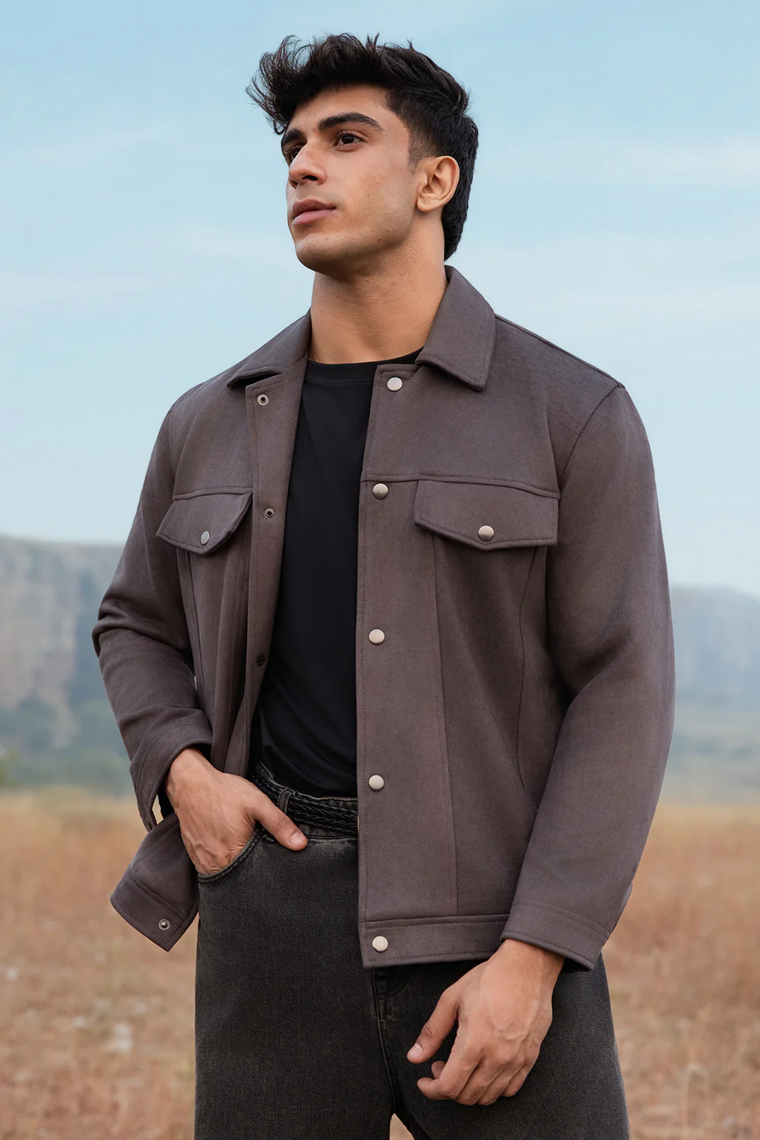 Faux Suede Jacket - 5007 - Image 8