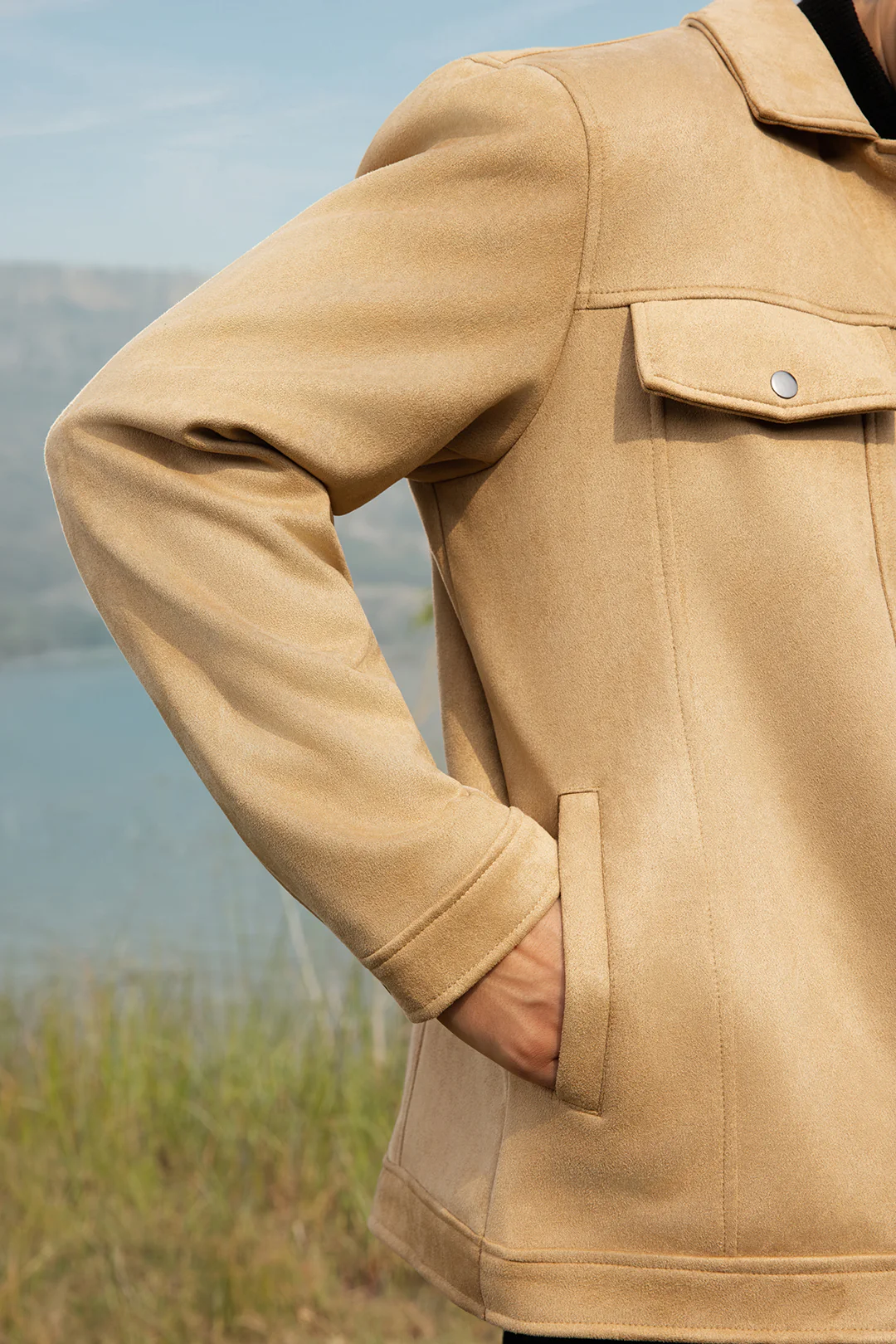 Faux Suede Jacket - 5007 - Image 7