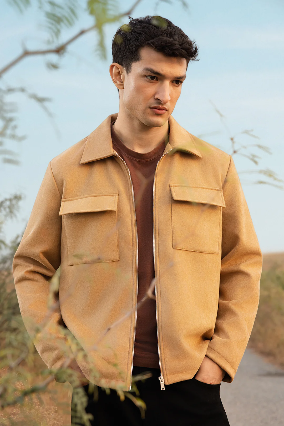 Faux Suede Jacket - 5008 - Image 4