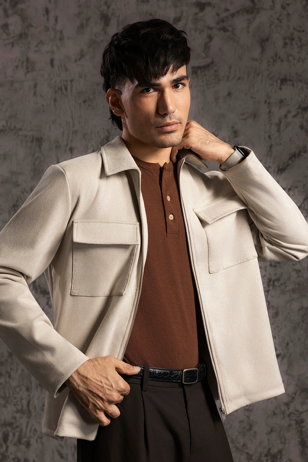 Faux Suede Jacket - 5008 - Image 3