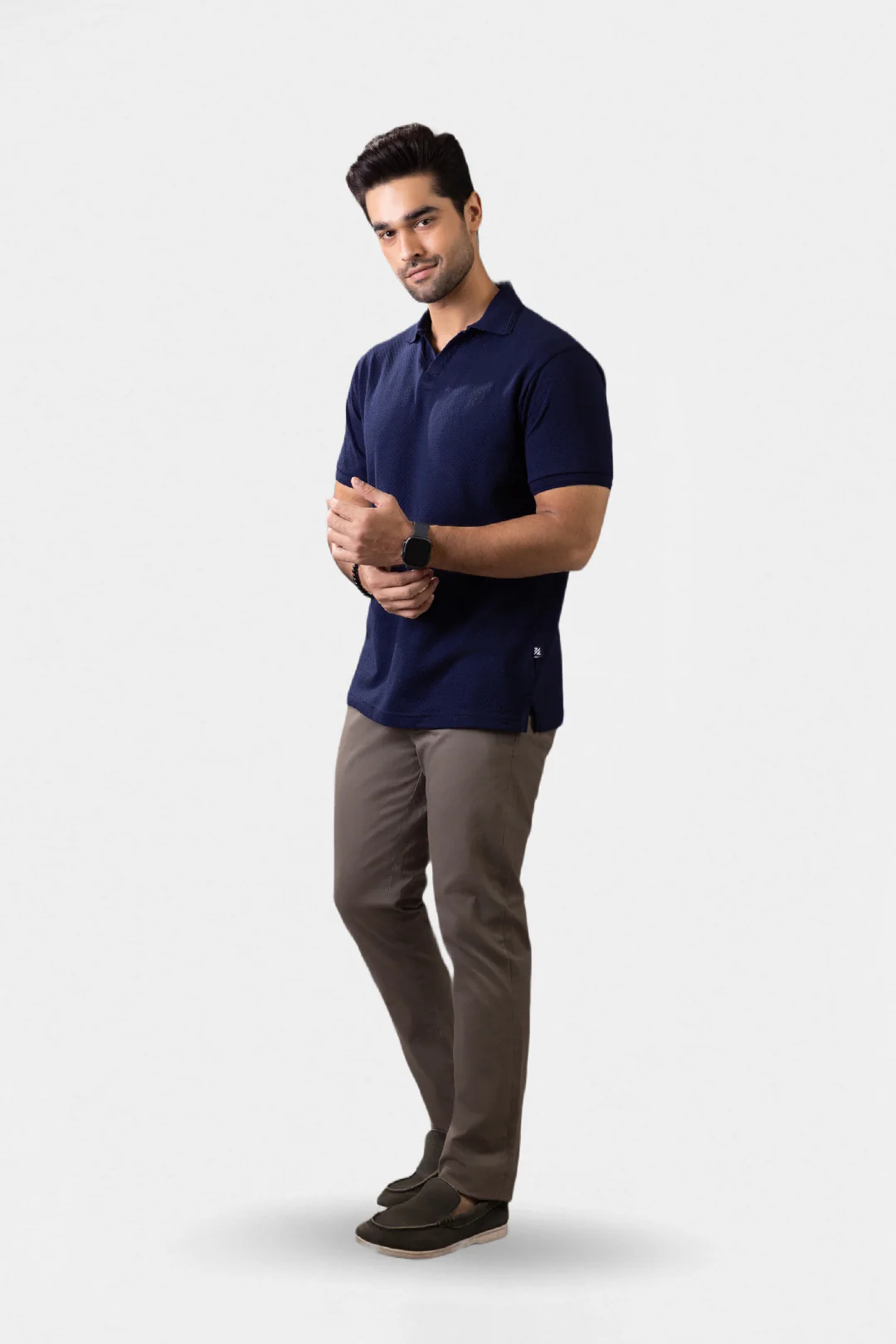Textured Johnny Collar Polo - 5004 - Image 6