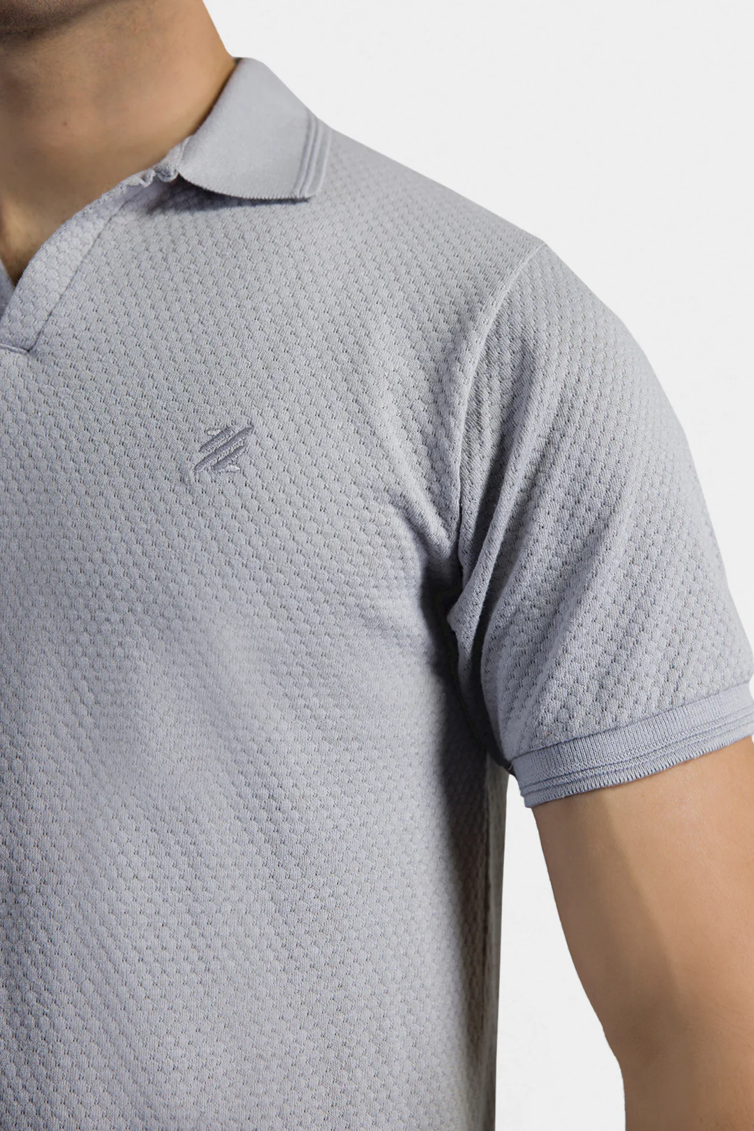 Textured Johnny Collar Polo - 5004 - Image 2