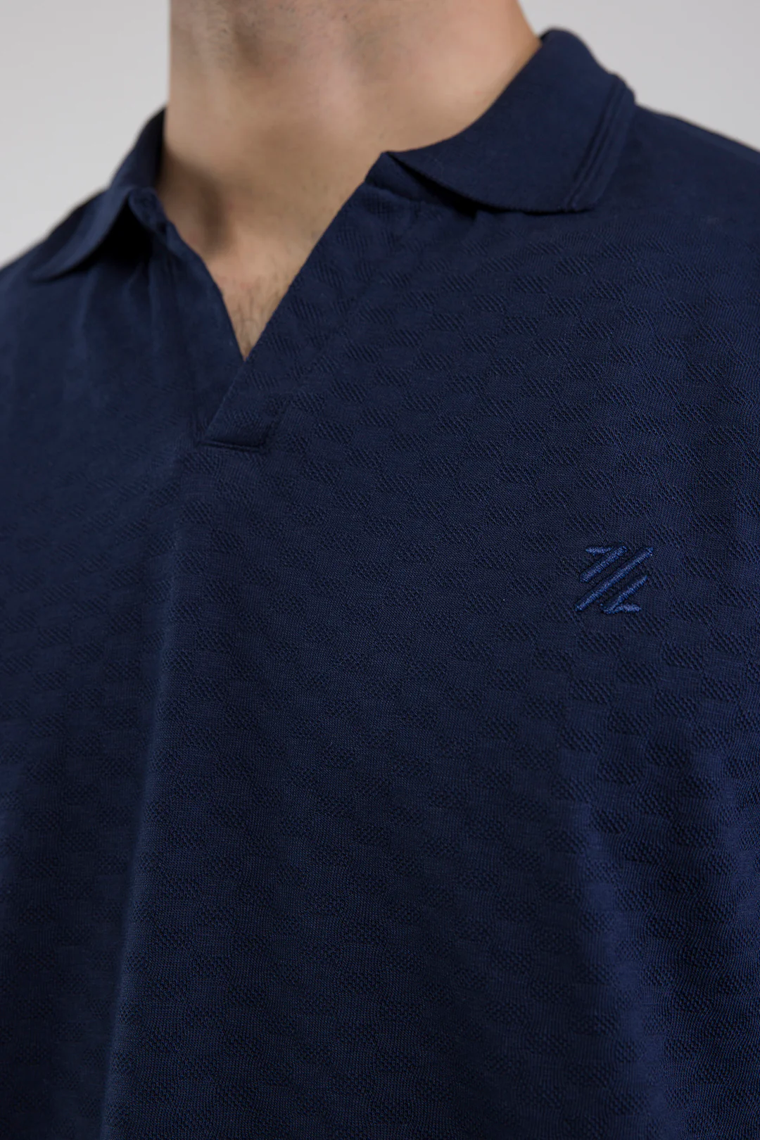 Textured Johnny Collar Polo - 5005 - Image 2
