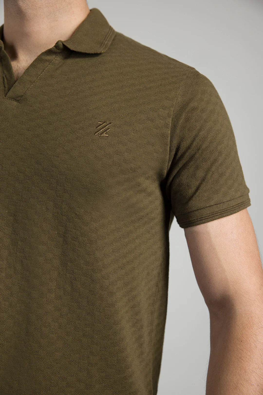 Textured Johnny Collar Polo - 5005 - Image 2