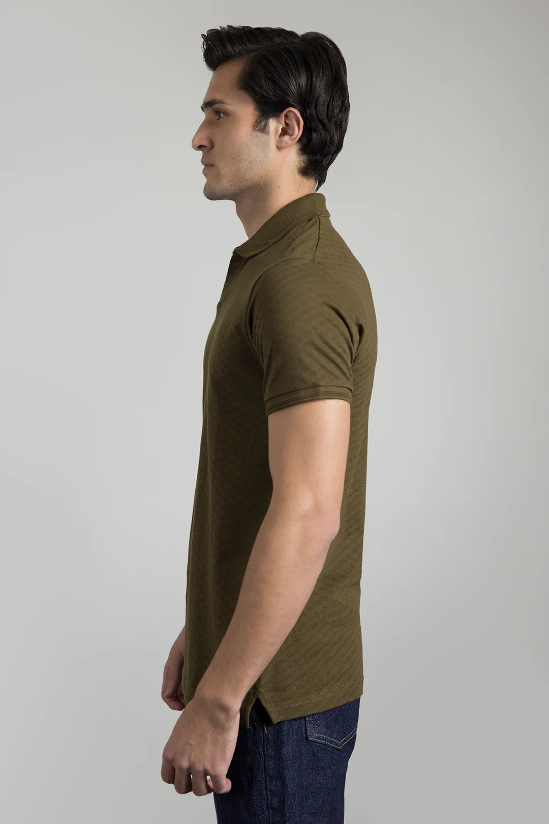Textured Johnny Collar Polo - 5005 - Image 7