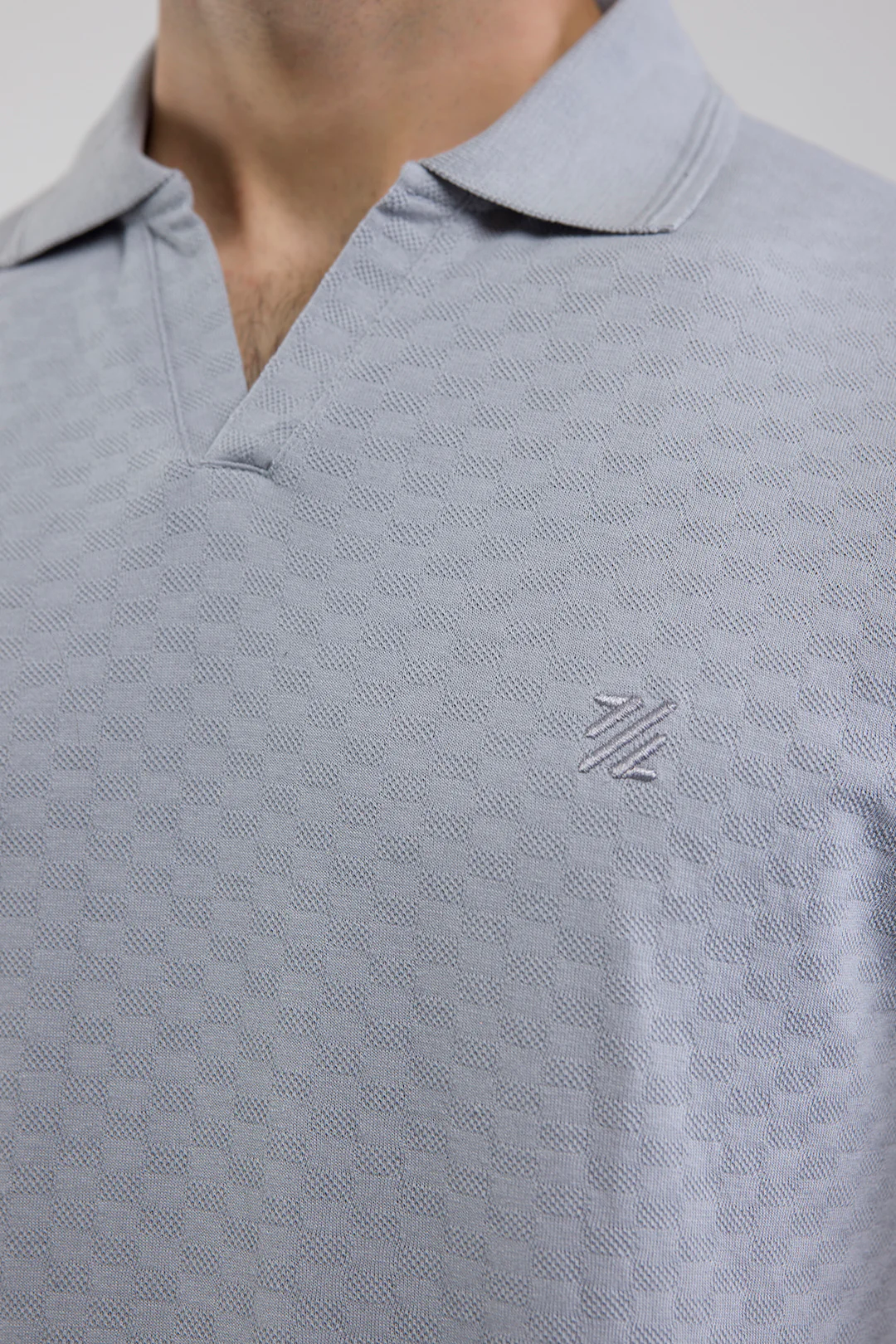 Textured Johnny Collar Polo - 5005 - Image 9