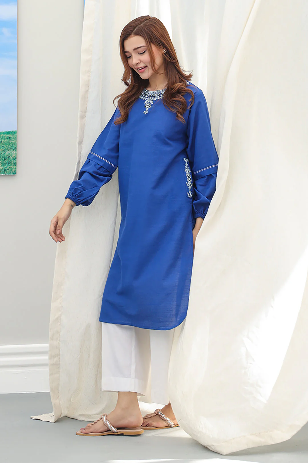 Embroidered Kurta - 0768 - Image 3
