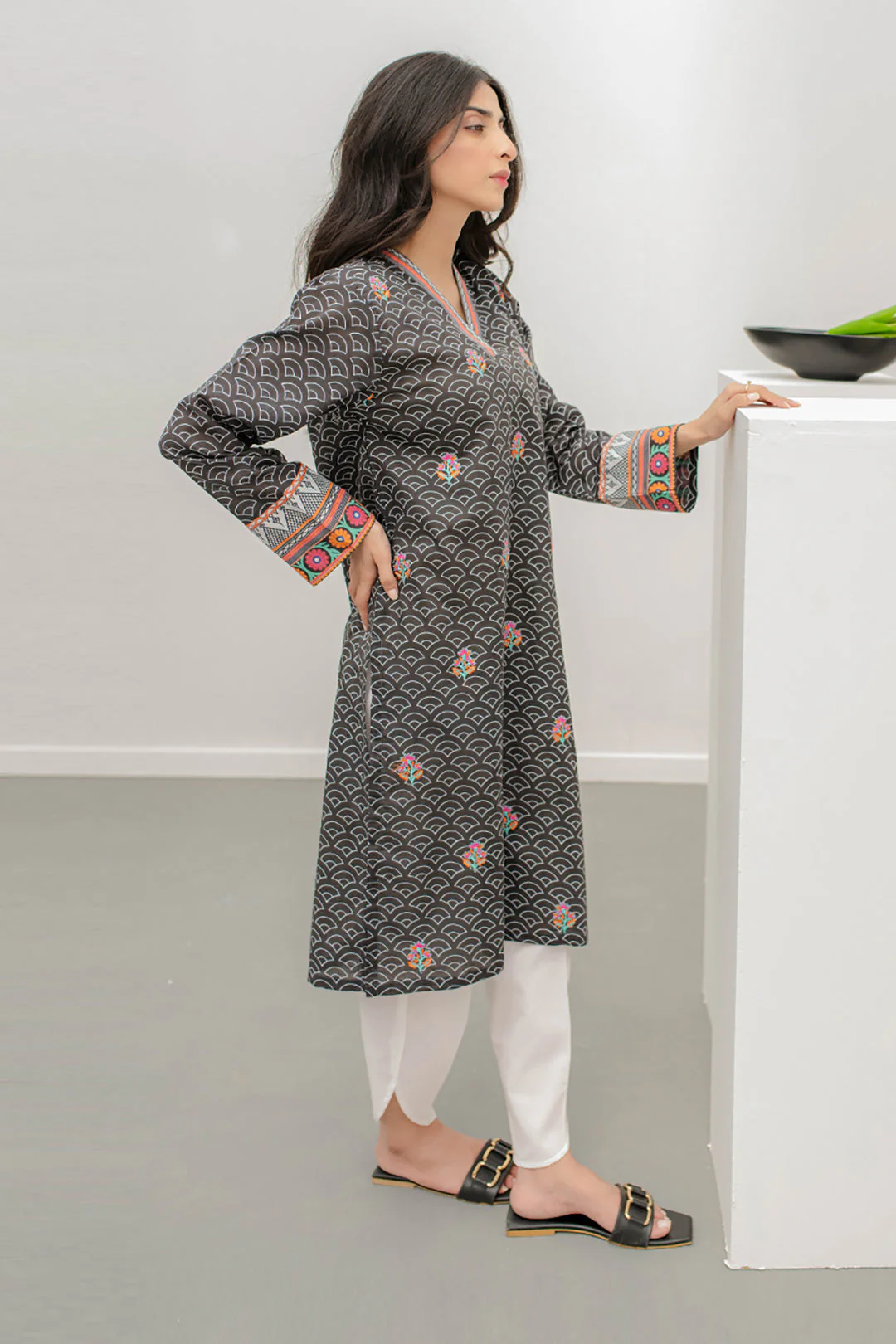 Embroidered Kurta - 0803 - Image 3